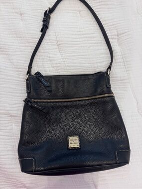 Dooney & Bourke Black Pebbled Leather Crossbody Bag